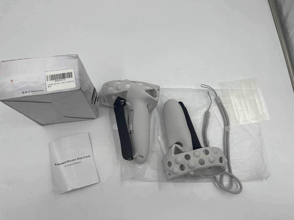 NEW Extended Silicone Grip Covers For Oculus Quest 2 Gray