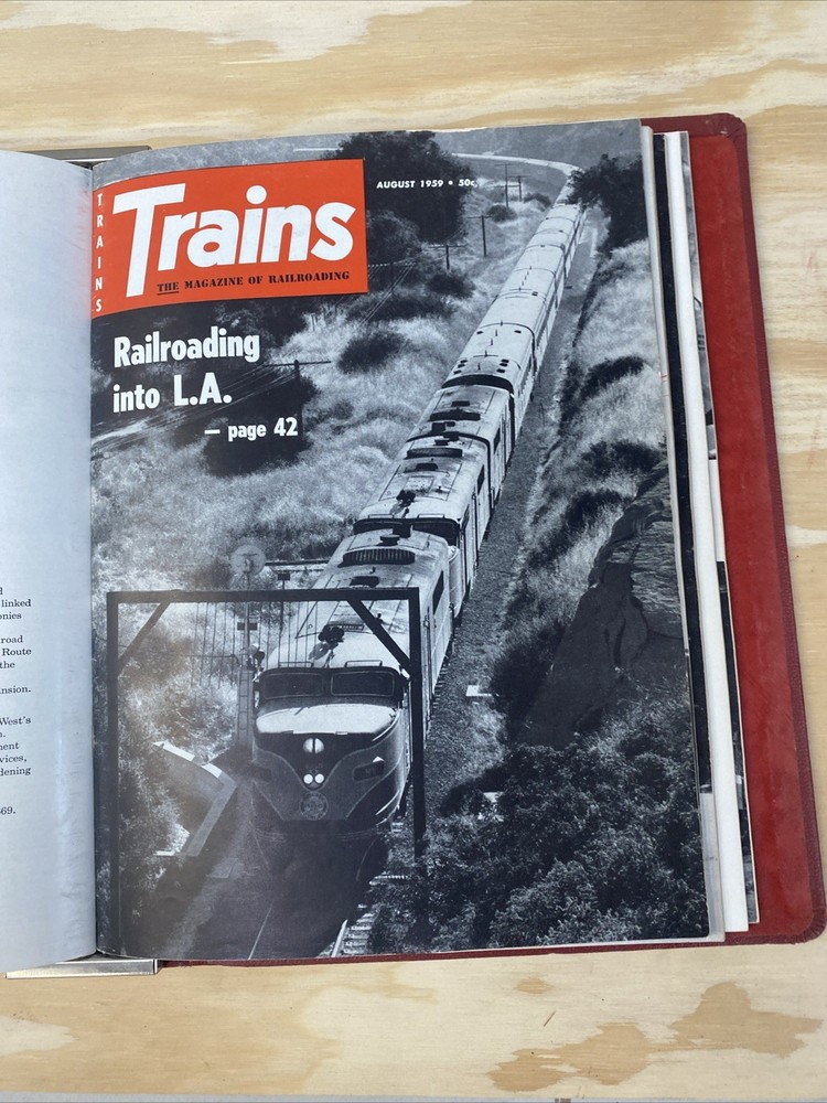 Trains Magazine 1959 Full Set Binded