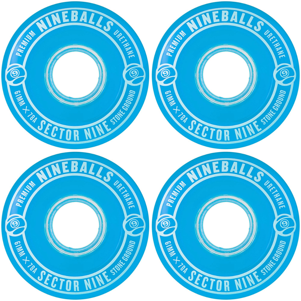 61mm Sector 9 Nineballs Wheels - 78a Blue