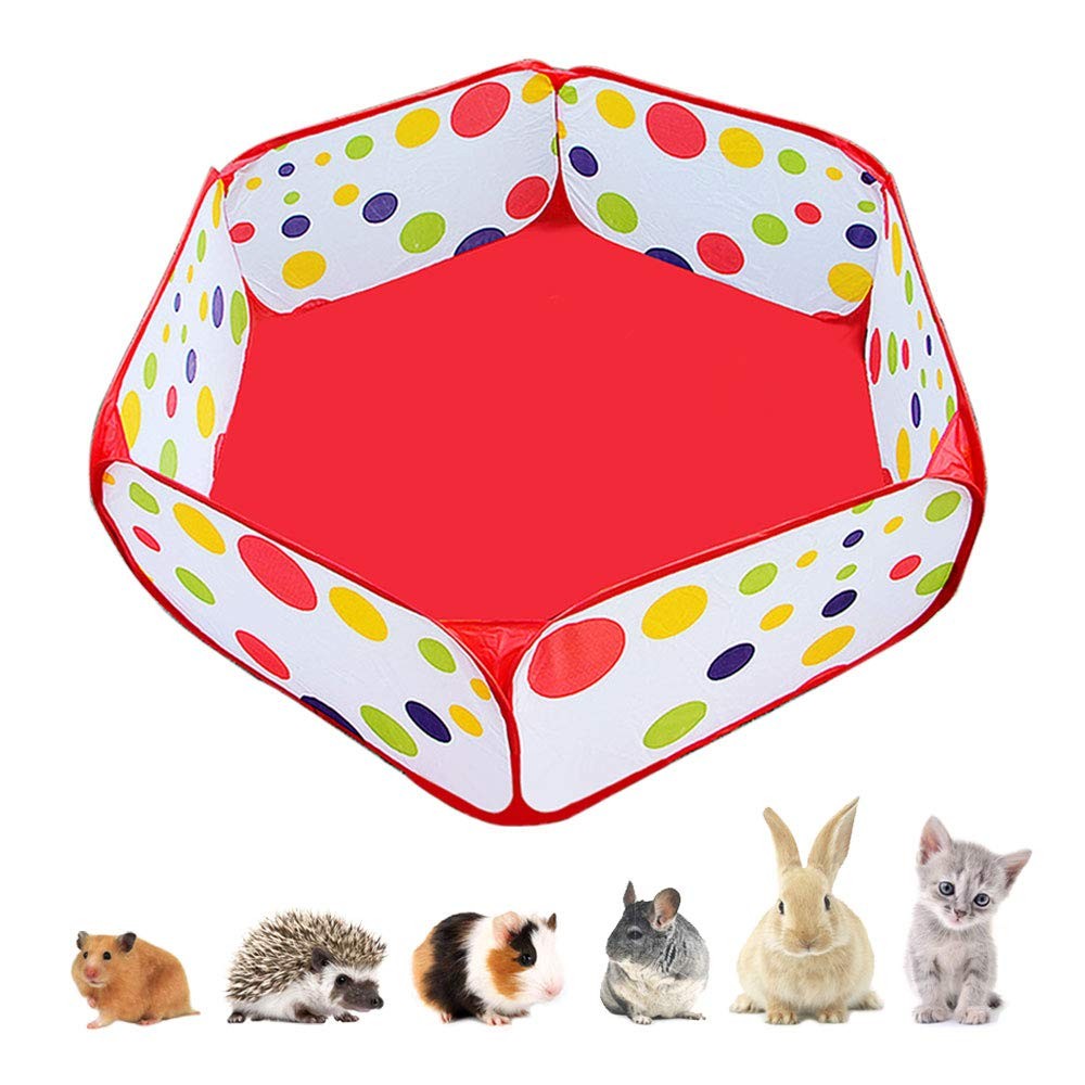 Pop-Up Rabbit Playpen for Small Pets – Quick Open & Fold-Flat Hamster Play Pe...
