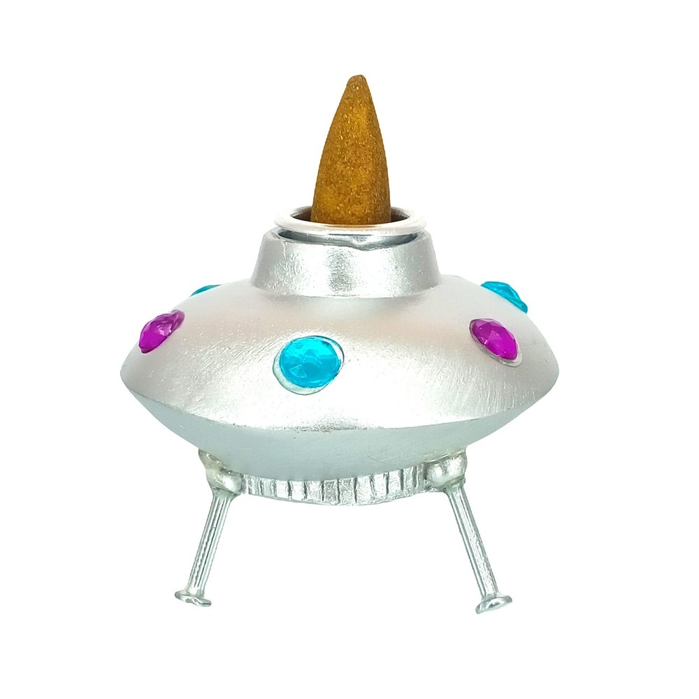 Fantasy Gifts Space Ship Backflow Incense Burner - 2"
