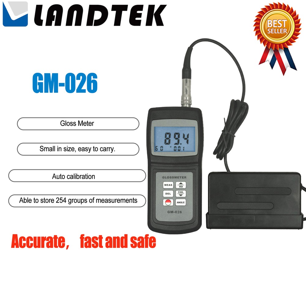 LANDTEK GM-026 20°/60° Surface Cleaning Gloss Meter Vancometer Tester #