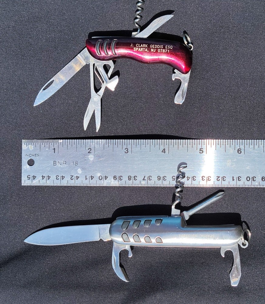 32 Every Day Carry Multi Function Pocket Knives, 10 Silver/22 Red