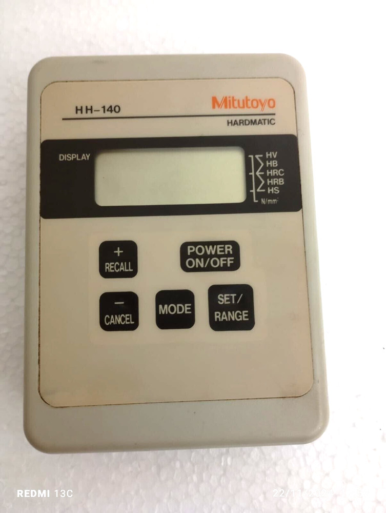 Mitutoyo HH-140 hardness testing unit