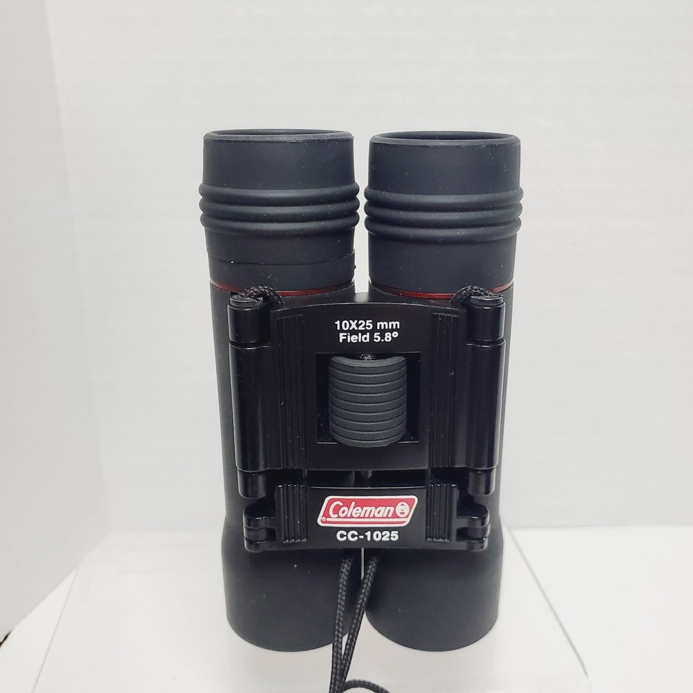 Coleman 10x25 compact binoculars with case cc-1025 Mini Adjustable
