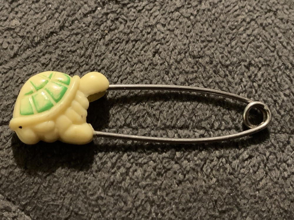 Vintage Gerber Yellow Turtle Diaper Pin