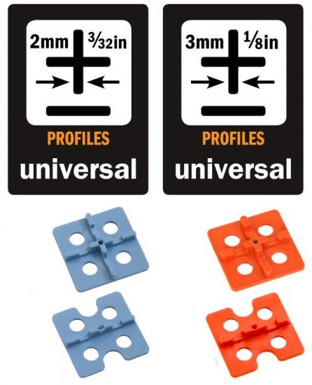 ATR Tile Leveling Alignment System CROSS Spacers 3/32"  and 1/8"