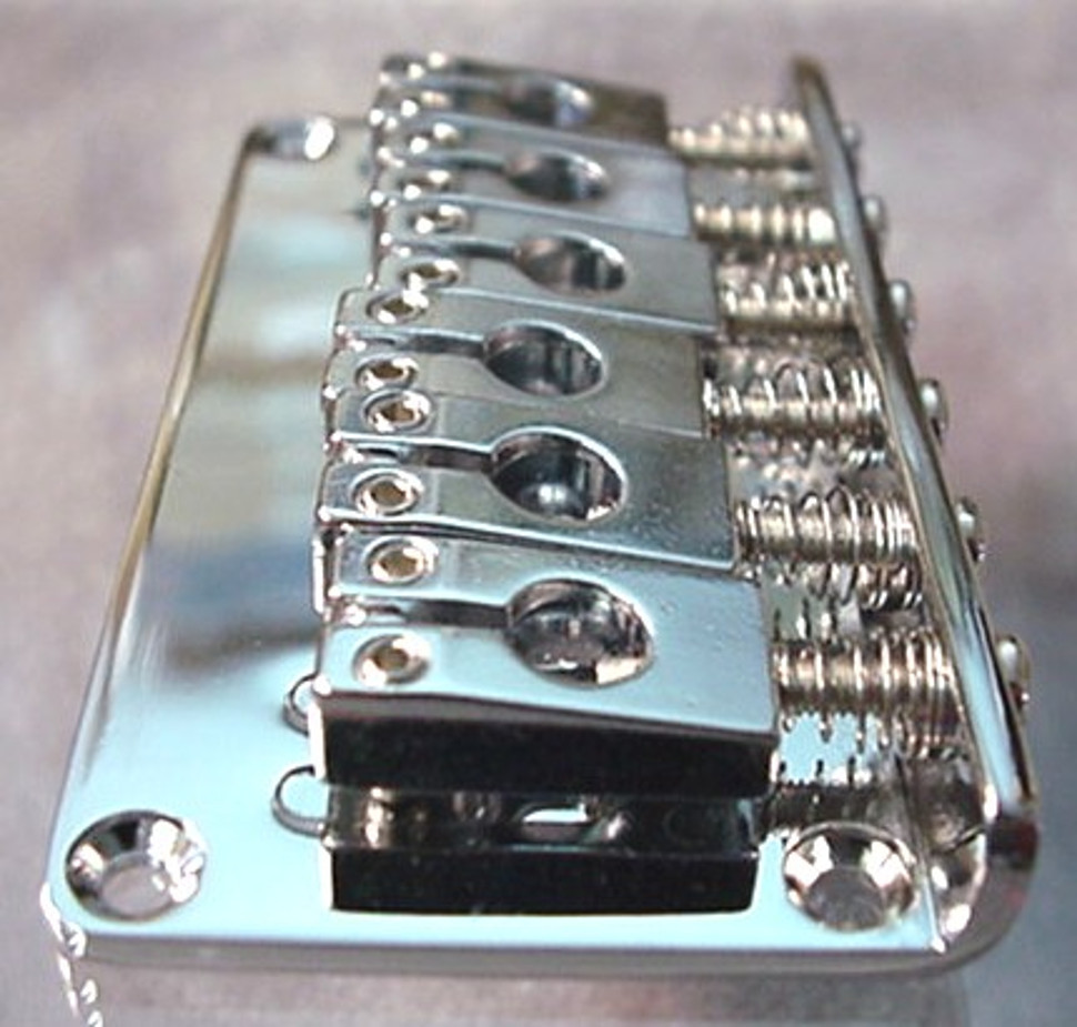 CHROME THROUGH BODY ELECTRIC GUITAR BRIDGE