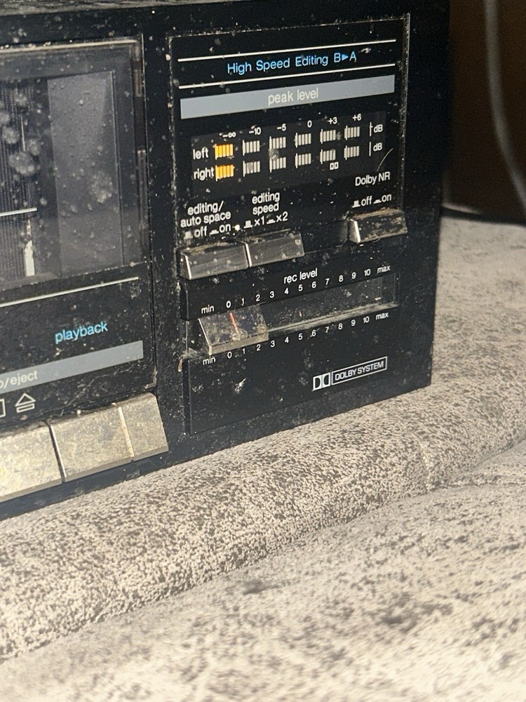 Panasonic RS-374-KM Dual Cassette Deck – Powers On – Untested