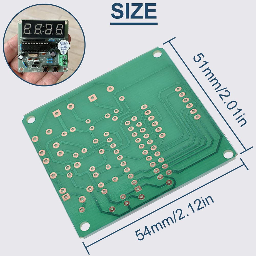 4 Bits Digital Electronic Clock DIY Kit PCB Soldering Practice for Curriculum