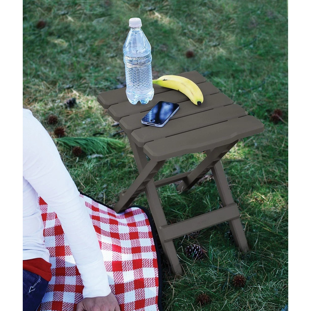 Camco Table Adirondack Style Quick-Folding Plastic SM Charcoal E/F 51881