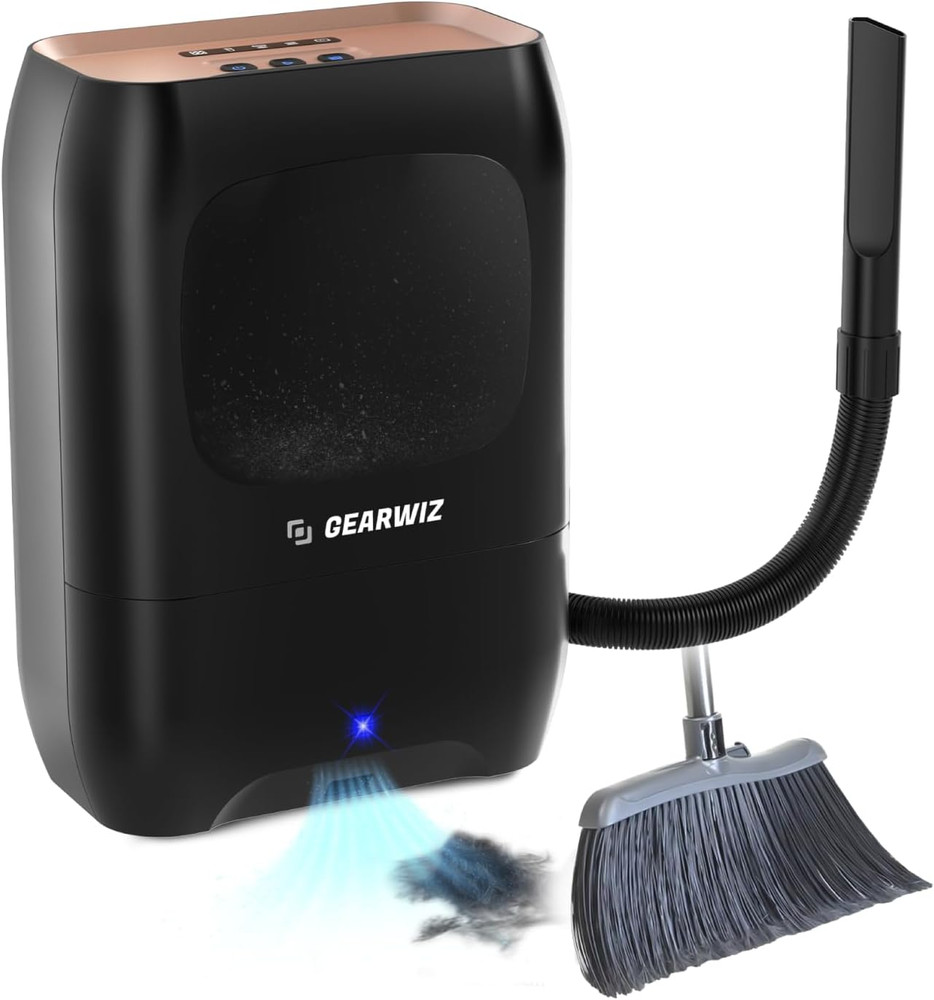 Touchless Automatic Electric Vacuum Dustpan with Nozzle Attachment – Hands-Free,