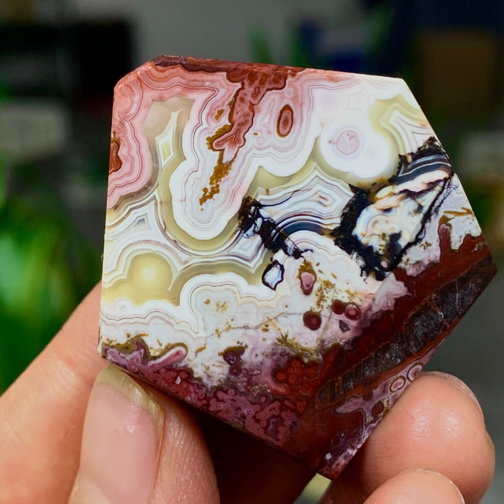 30G Natural crazy Agate Crystal flake-shaped Gemstone Healing
