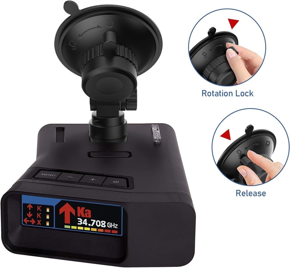Radar Detector Mount,Car Windshield &Dashboard Suction Cup Bracket,Suitable for