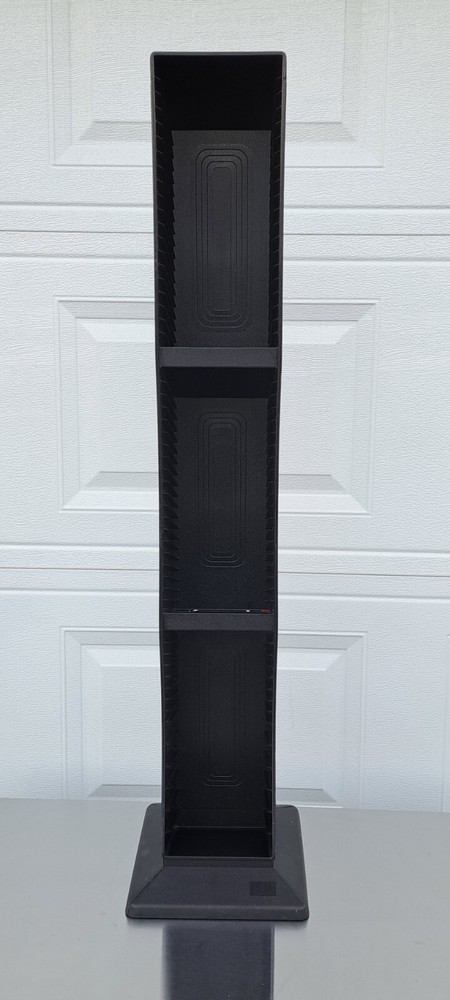 ALPHA Black 60 Capacity CD Storage Display Tower