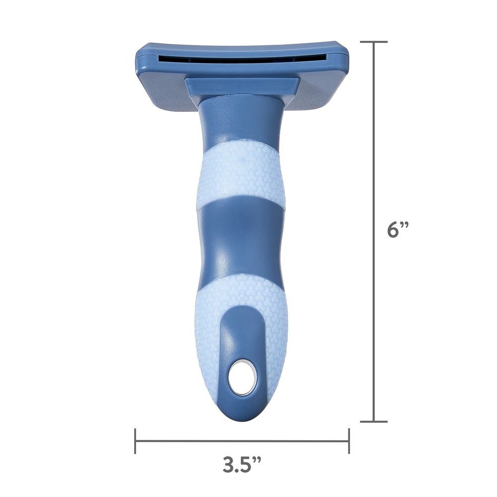 Vibrant Life Medium Undercoat Deshedding Tool with Non-Slip Handle for Dogs
