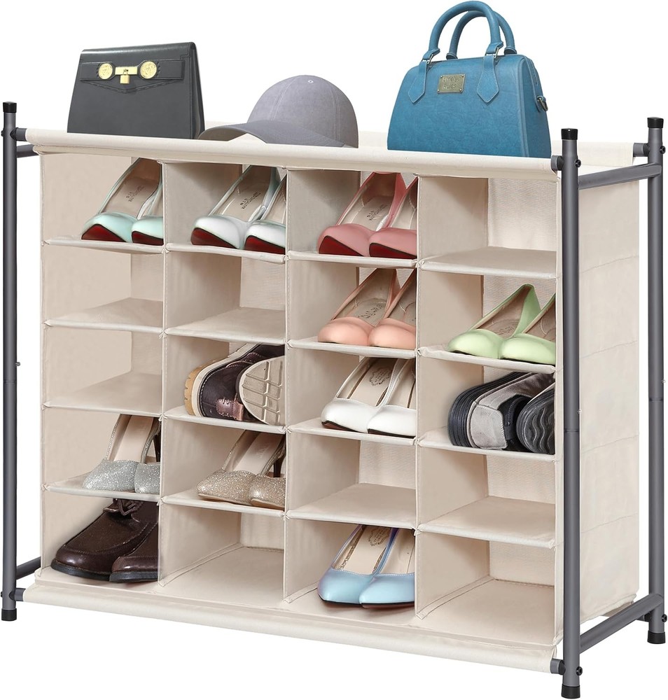 Stackable Shoe Cubby Organizer Free Standing Shoe Cube Rack Entryway Bedroom