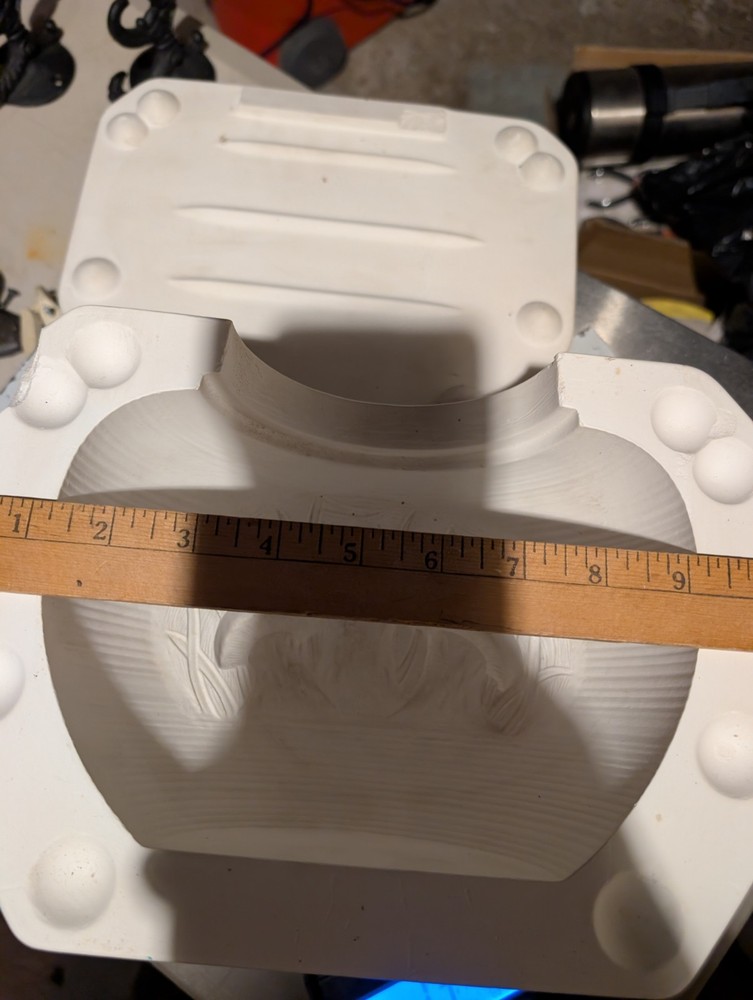 Flat Back wall Mushroom Canister Planter Vintage Slip Casting Ceramic Mold