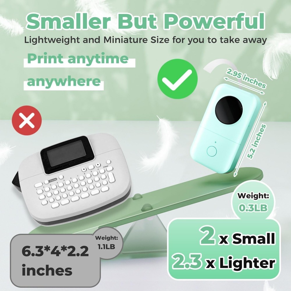 Phomemo D30 Label Maker Machine, Portable Bluetooth Mini Label Printer Handheld