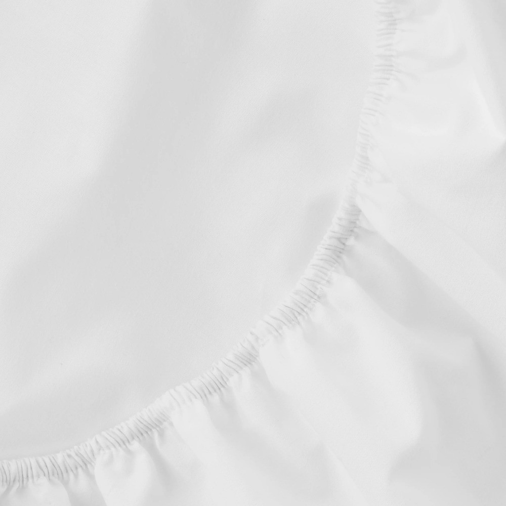 Twin XL Fitted Sheet 300 Thread Count Percale Cotton Blend Easy Care
