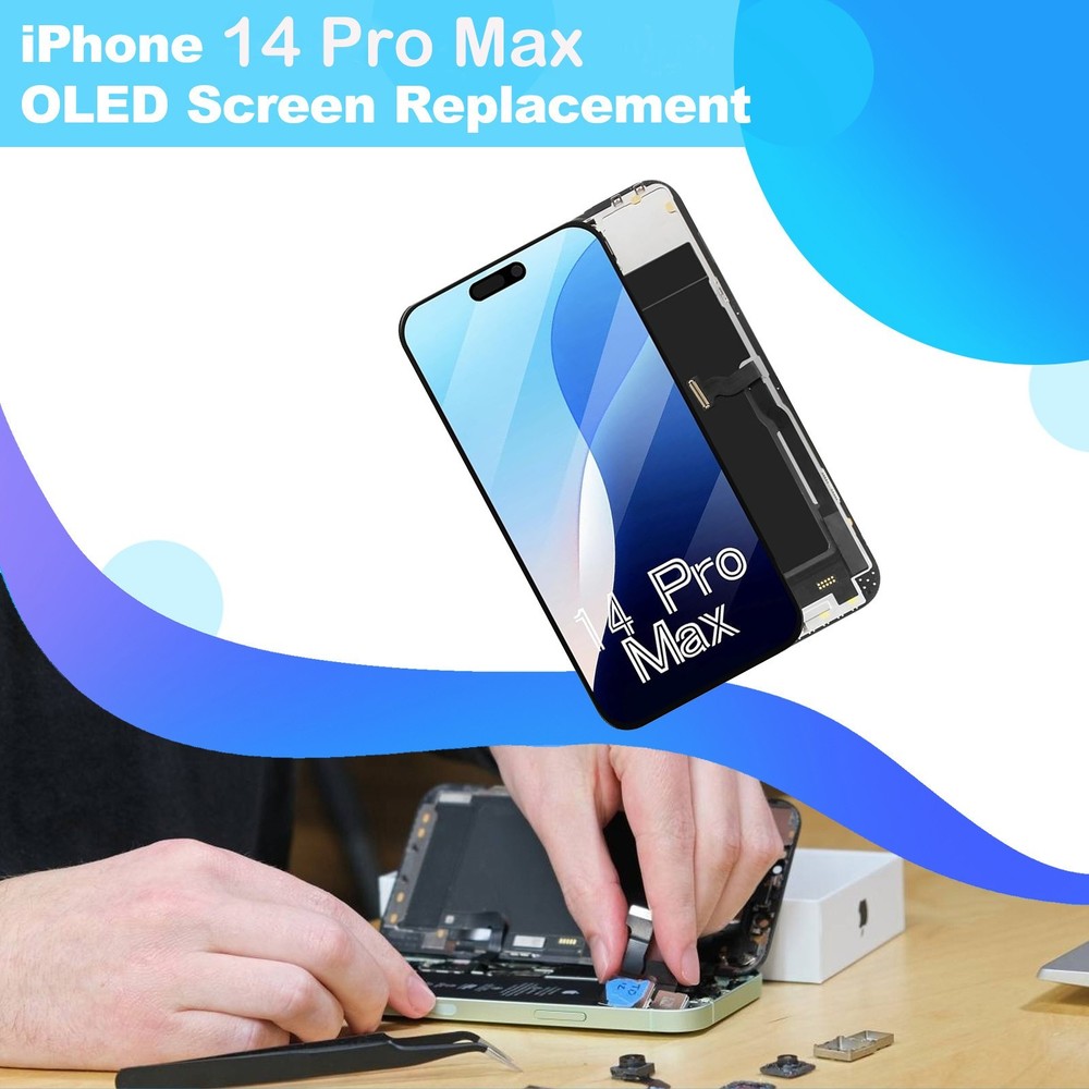 For iPhone 14 Pro Max OLED Display Touch Screen Digitizer Assembly Replacement