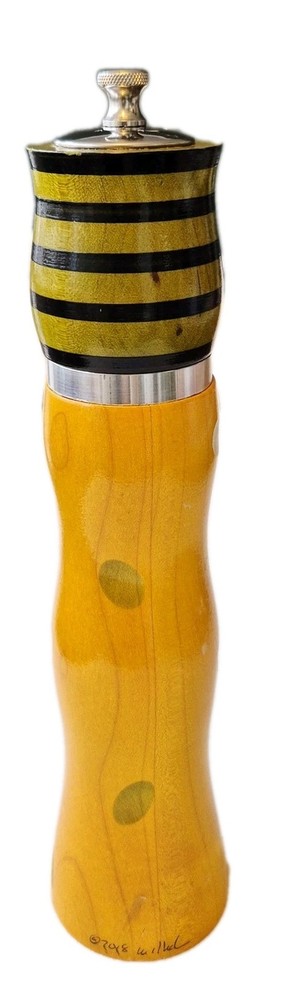 Robert Wilhelm William Bounds 11" Yellow Bumblebee Pepper Grinder