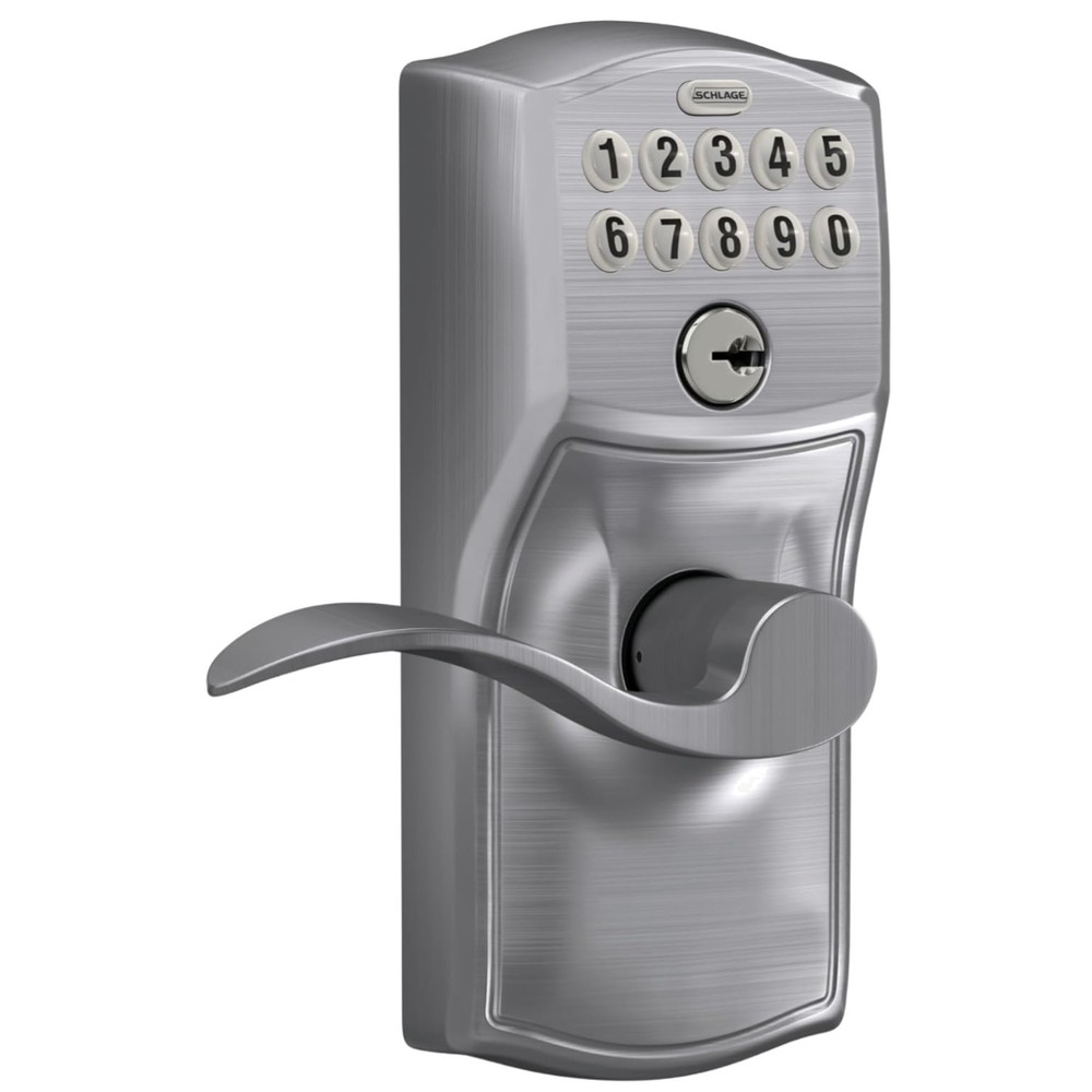 Electronic Keypad Lock, Touch Control, Satin Chrome