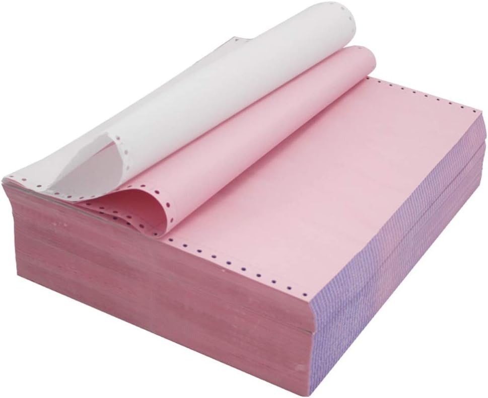 9-1/2 x 11 Inches NCR Continuous Feed Computer 2 part, White+Pink