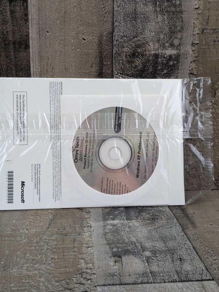 Microsoft Windows XP Professional Version 2002 OEM Software NEW For Omni Tech PC