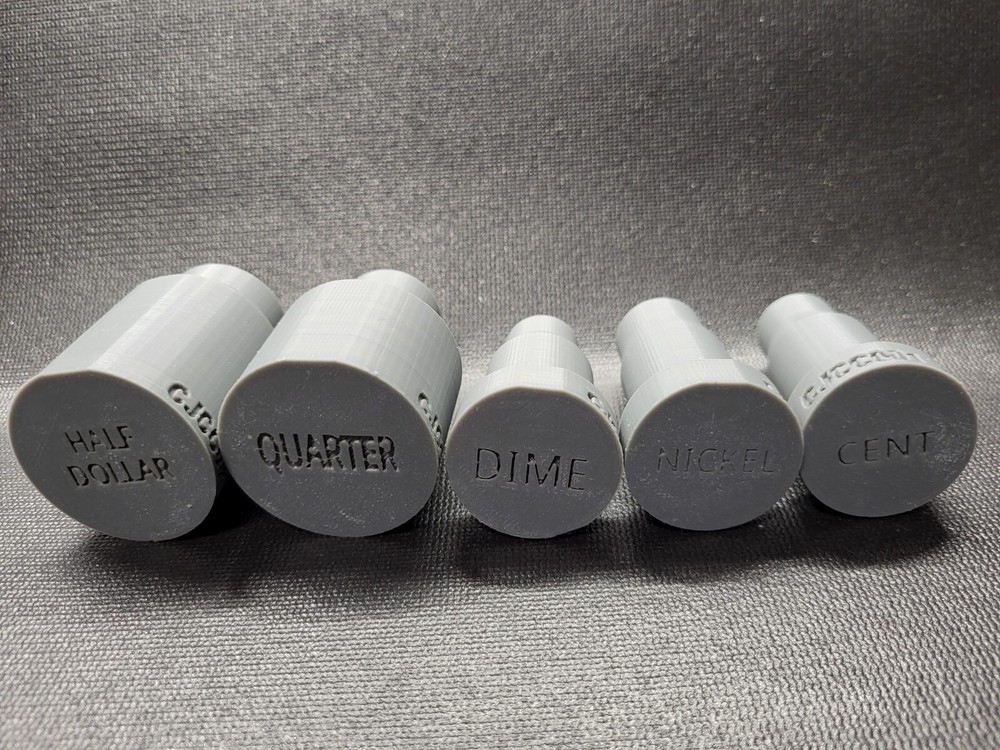 3D Coin Die Models - Half Dollar, Quarter, Dime, Nickel, Cent