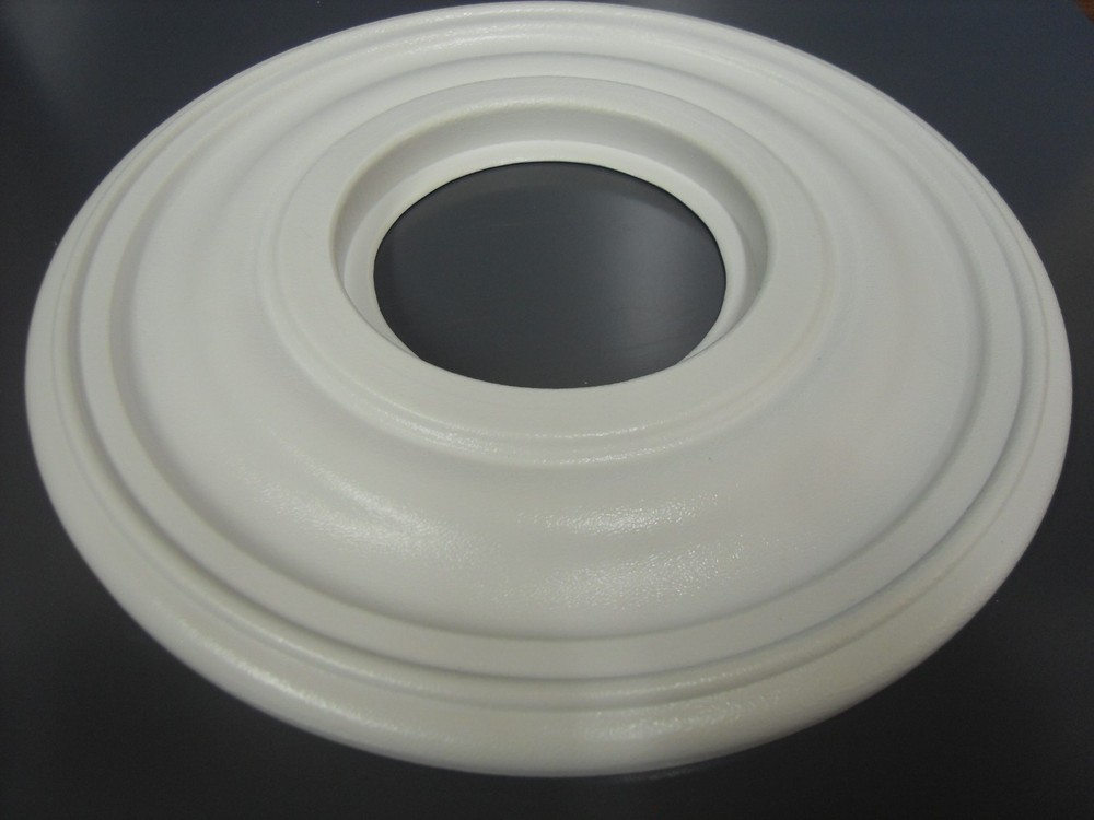 12" White Henta Mini Plano Medallion Paintable ABS Plastic Lighting Accessory