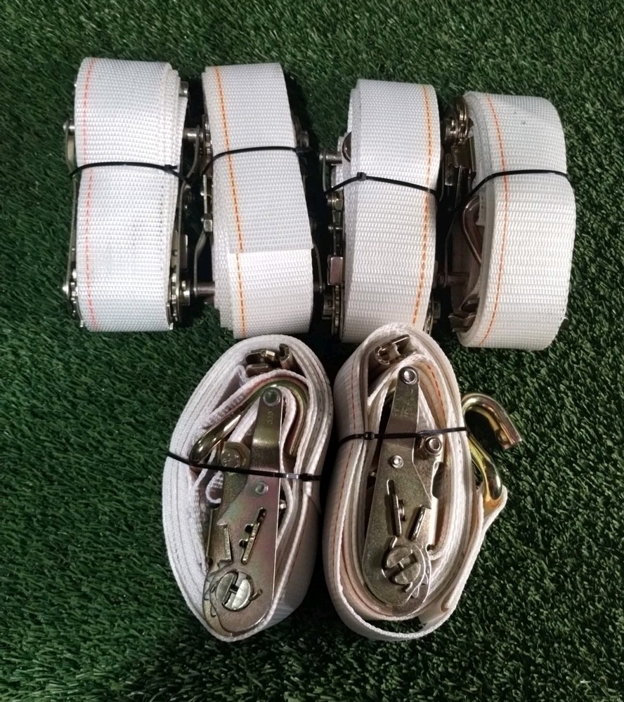 6 Cargo Equipment 2" 1500 lbs Ratchet Strap / Hook / 9ft Long