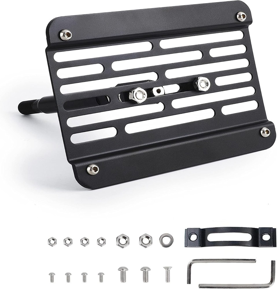 Front Bumper Tow Hook License Plate Mount Relocator Bracket Mounting Bolt Adapte