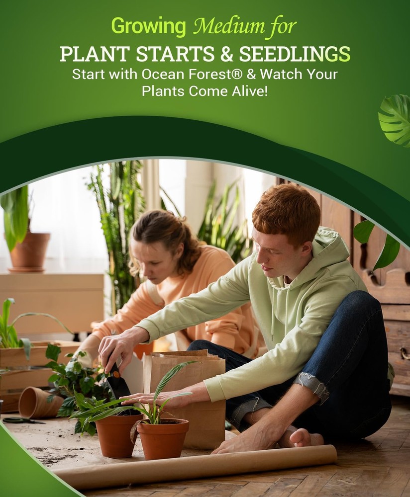 Ocean Forest Potting Soil for Container Gardens - Light, Aerated Texture with...