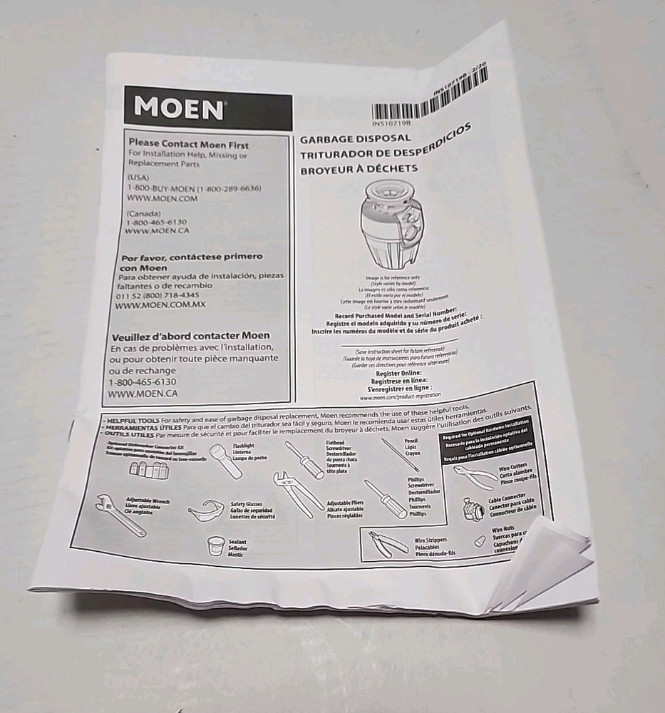 Moen The Prep EX50c – 1/2 HP Garbage Disposal