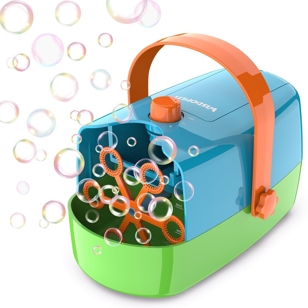Bubble Machine, 3-in-1 Bubble Maker, Bubble Blower with 3 Bubble Wheels, Make...