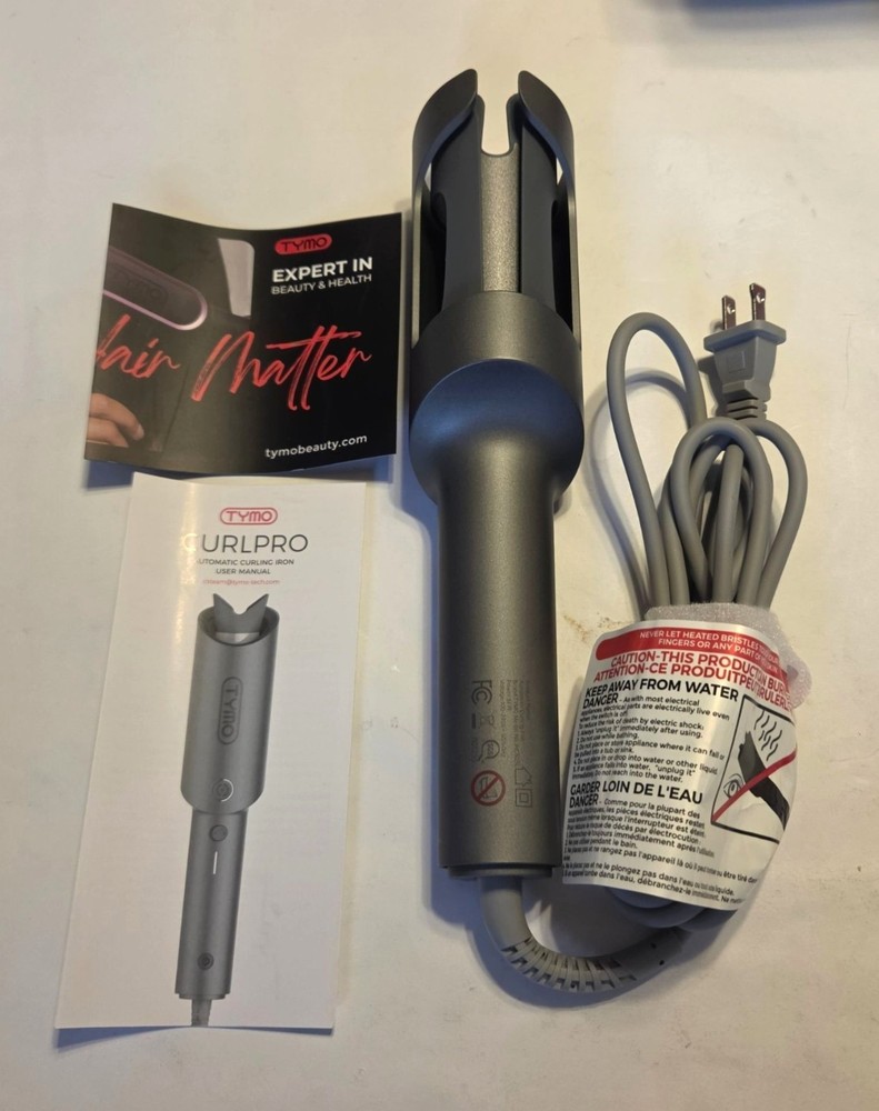 TYMO Automatic Rotating Curling Iron 1.25 "Ceramic Coating Metallic Gray