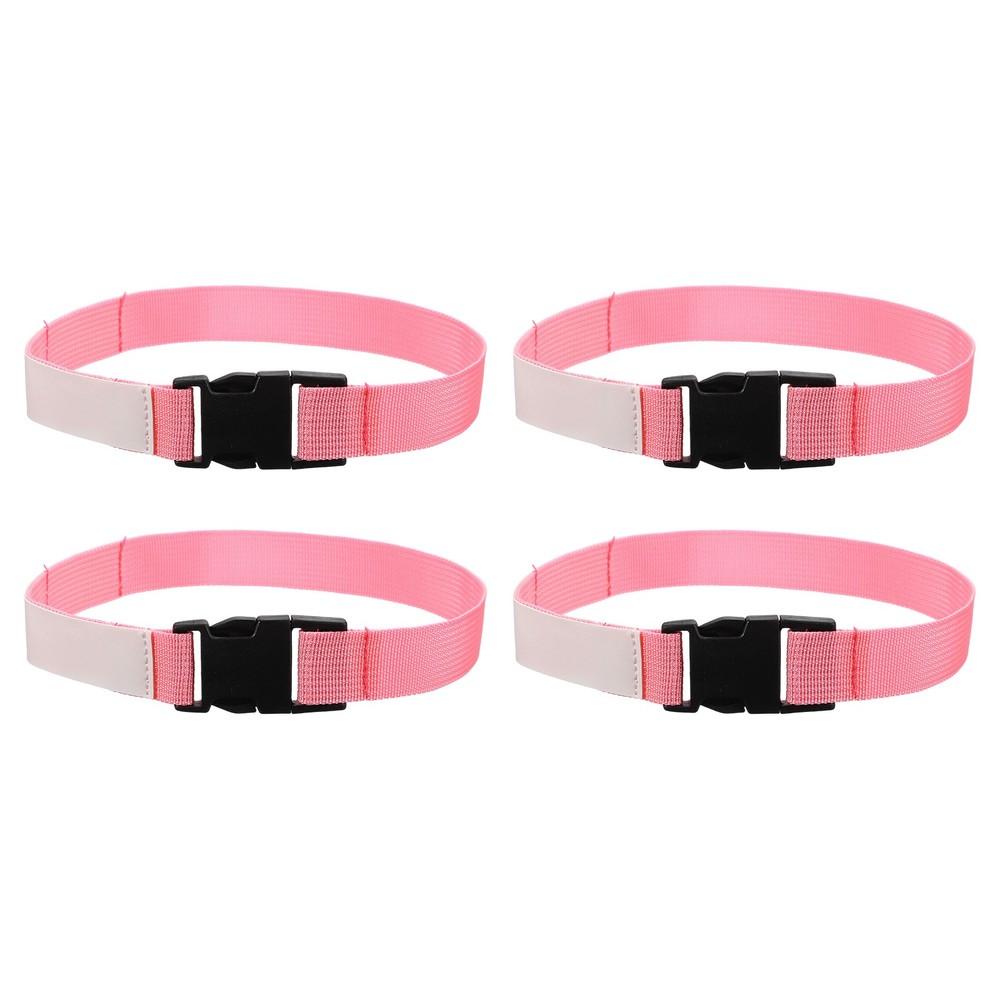 4 Pcs Multipurpose Laundry Strap with Buckle, Pink