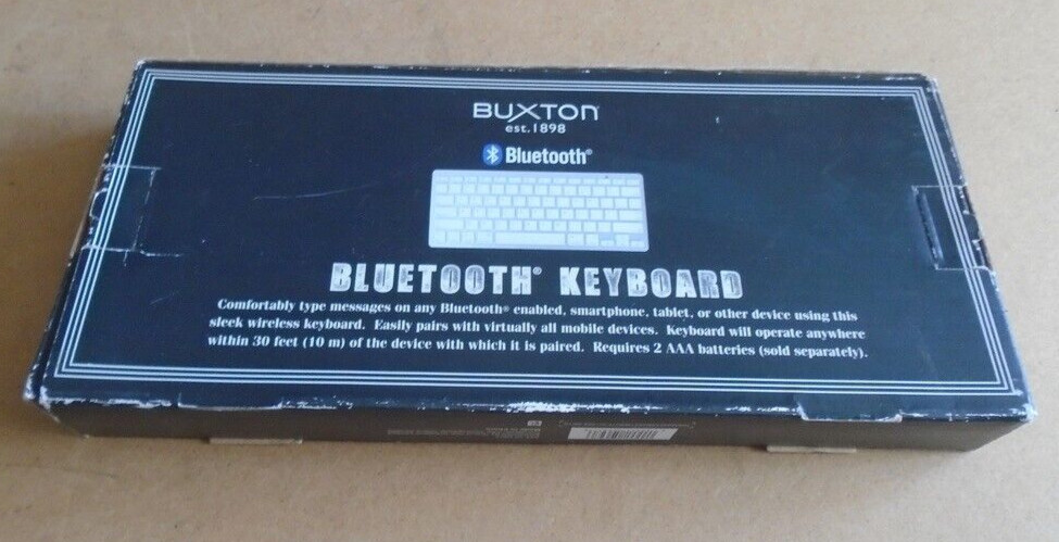 Buxton Bluetooth Keyboard Model SM-36749 White on Silver OPEN Box!!!