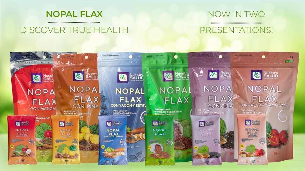 Nopal Flax - with Apple Linaza Plus (1 LB) Colon Cleansing & Constipation