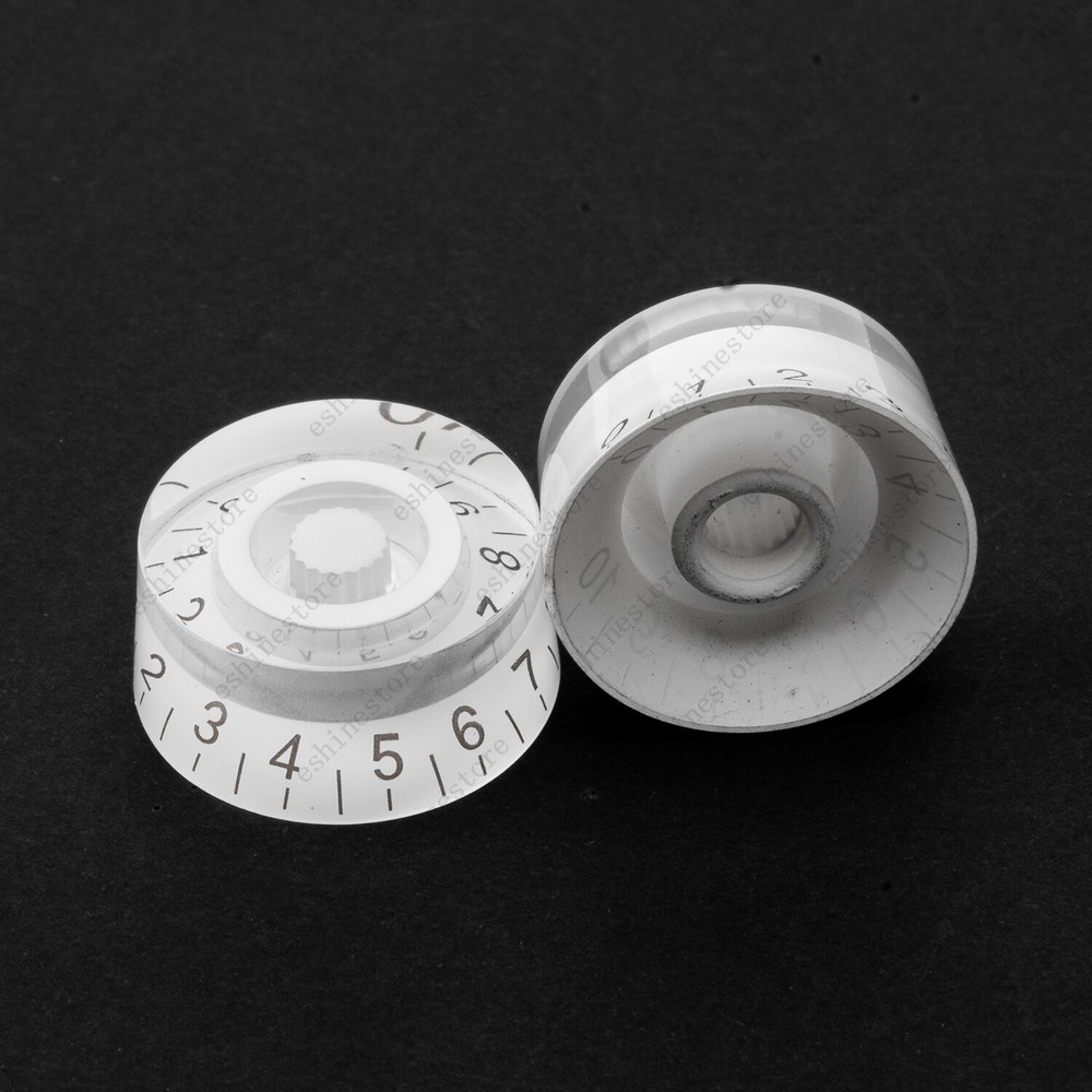 4 Pcs White/Gold Electirc Guitar Control Knobs Speed Knobs For Les Paul SG