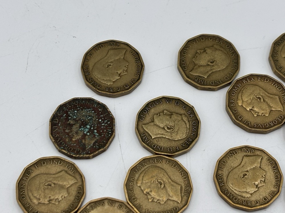 three pence coins Bundle X 28