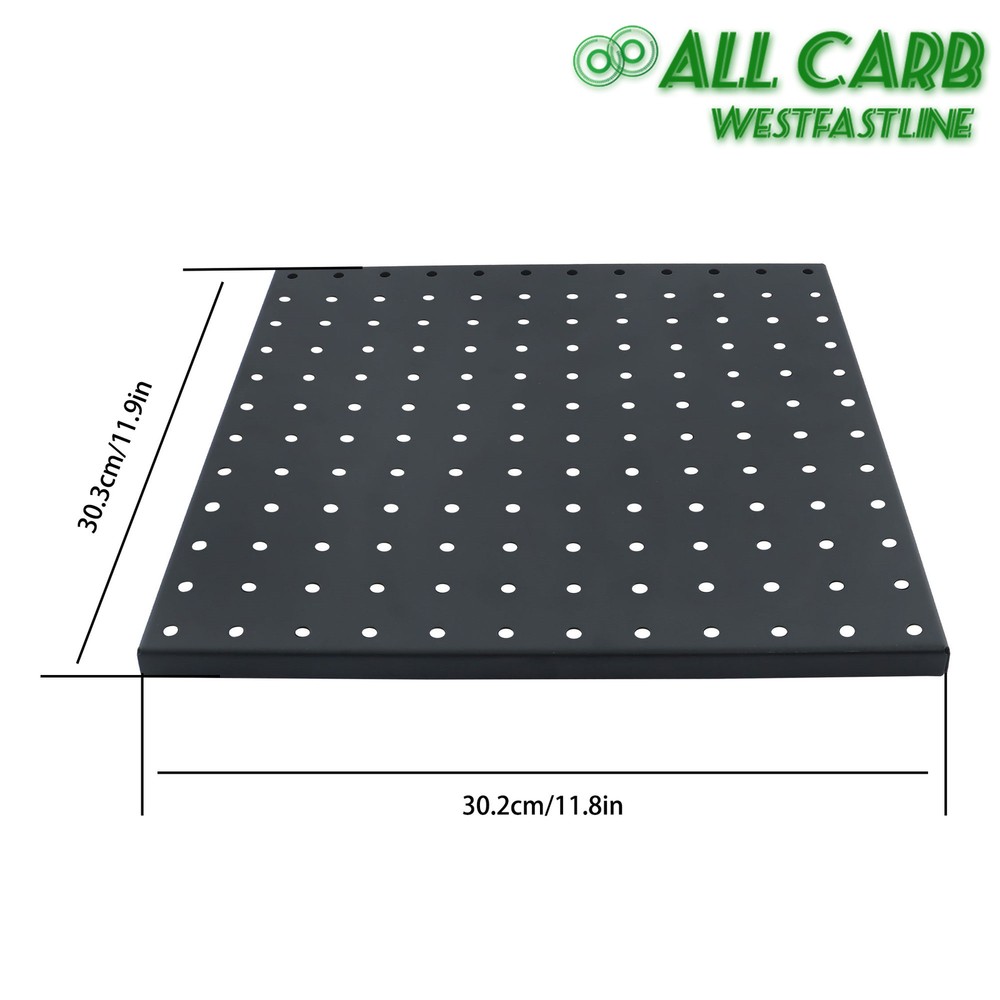 4 Pcs Metal Pegboards Black Peg Boards Wall Organizer Panel Storage Hanger Tool