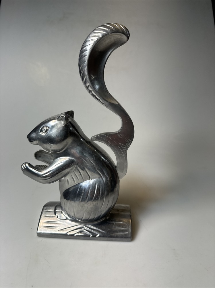 Vintage Squirrel Figural Cast Aluminum Nut Shell Cracker