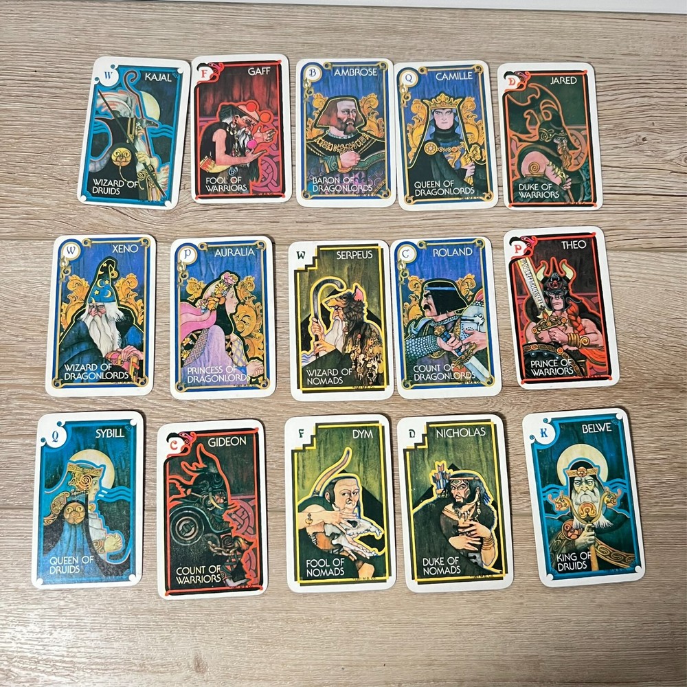 Vintage Dragonmaster Board Card Fantasy Game 1981 - Replacement Cards