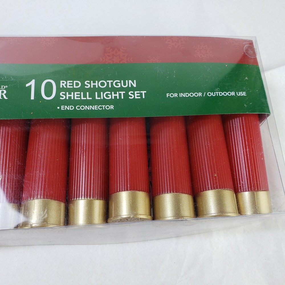 Red Shotgun Shell Novelty Christmas String Light Set-Kurt Adler