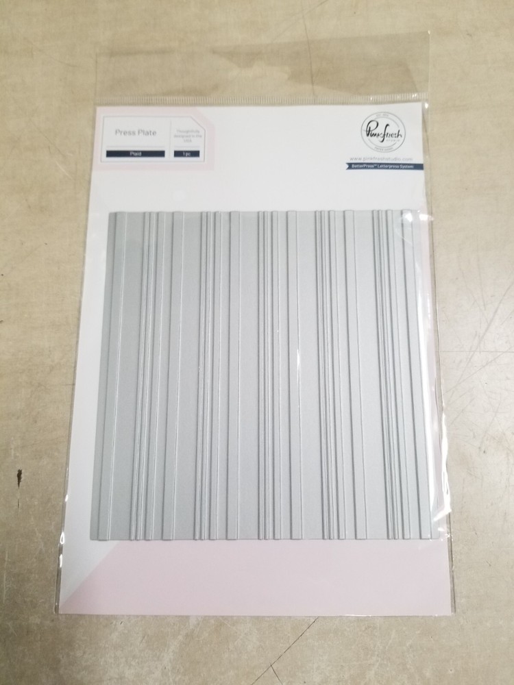 Pinkfresh Studio Press Plate-Plaid (Pack of 1)