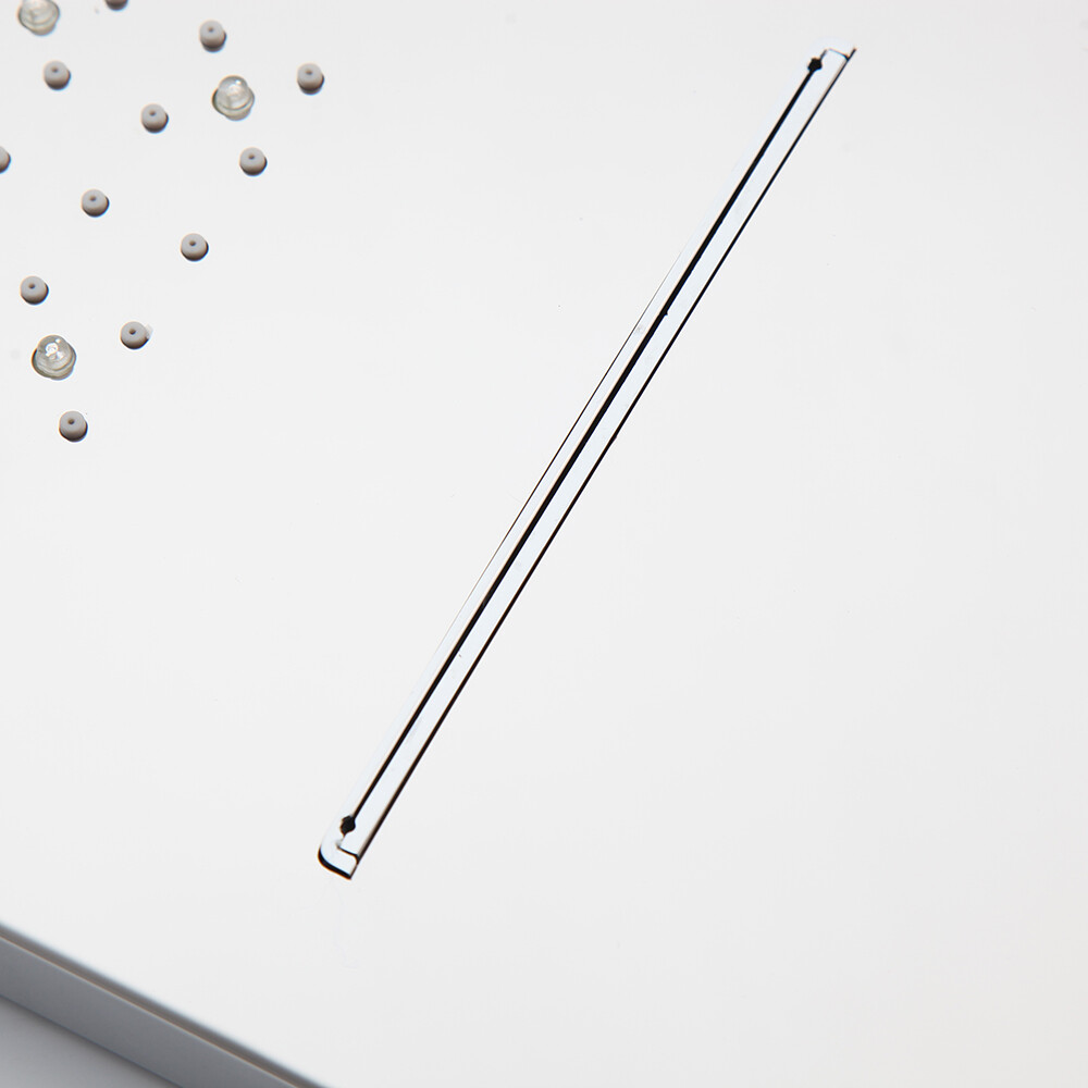 Rainfall/Waterfall 22" Chrome LED Shower Heads Rectangular Wall Mount Mixer Taps