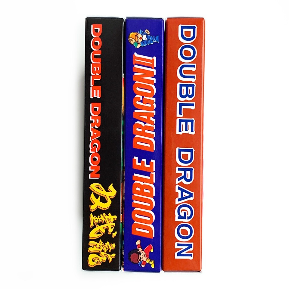 DOUBLE DRAGON - Empty box replacement spare case Famicom game Technos with tray