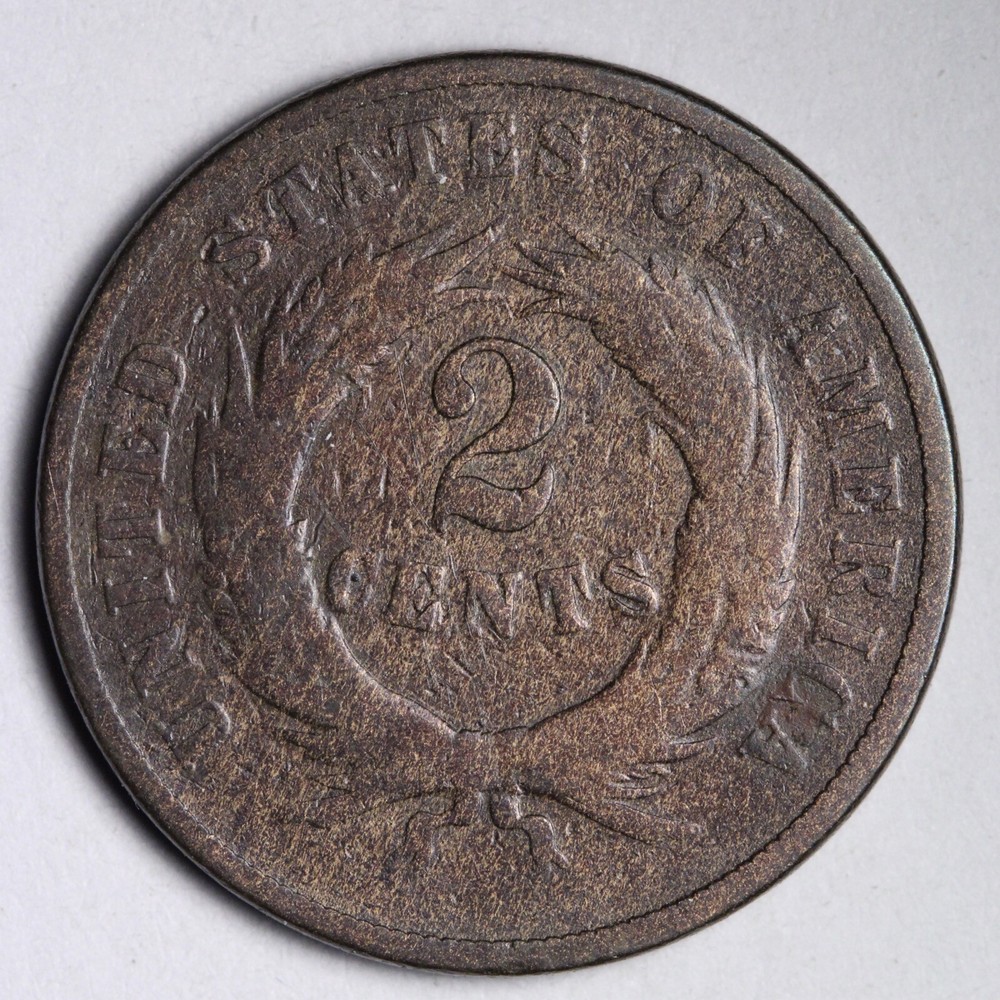 1868 Two Cent Piece CHOICE VG E382 SKCA